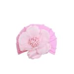 Turban bebe uni cu floare PAMI, CBB-1221-117, 52-54 cm Roz fotografia produsului View 3 S