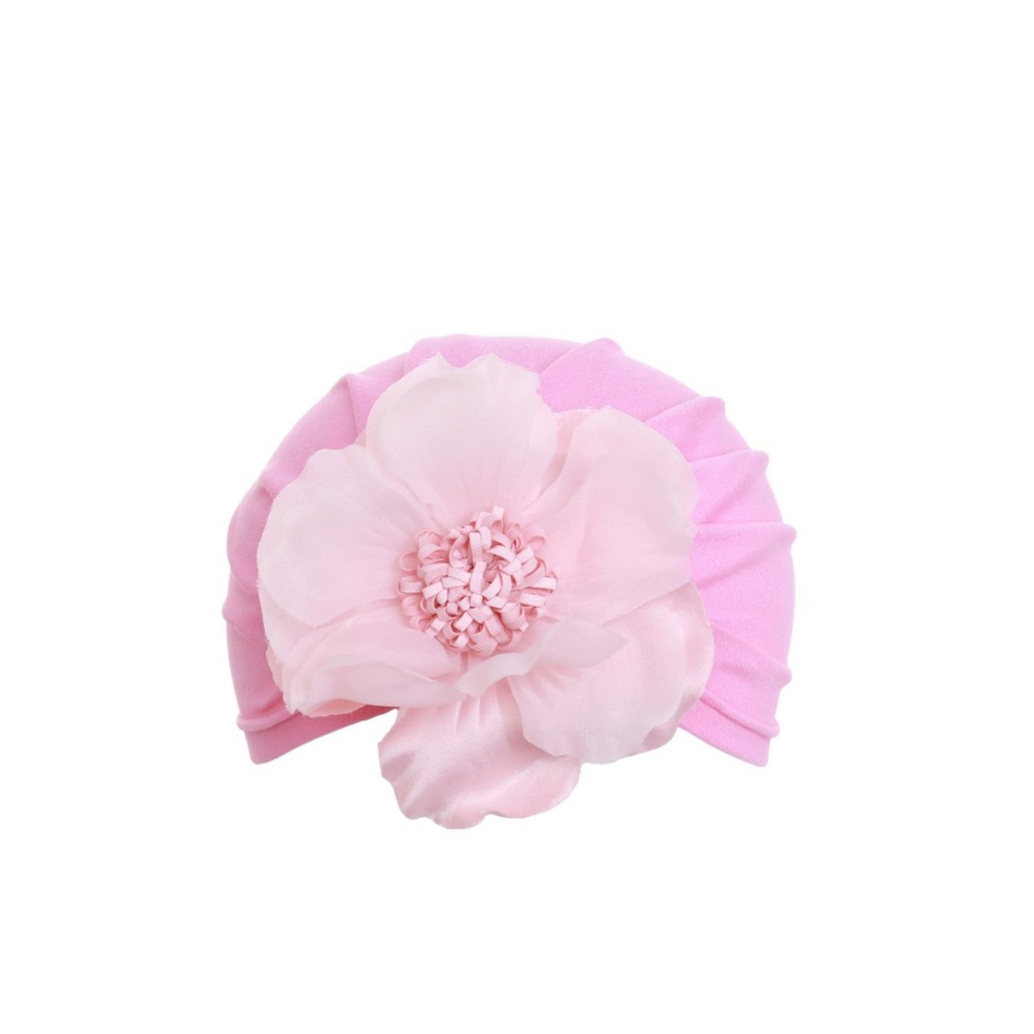 Turban bebe uni cu floare PAMI, CBB-1221-117, 52-54 cm Roz fotografia produsului View 3 L