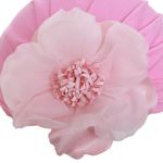Turban bebe uni cu floare PAMI, CBB-1221-117, 52-54 cm Roz fotografia produsului View 5 S