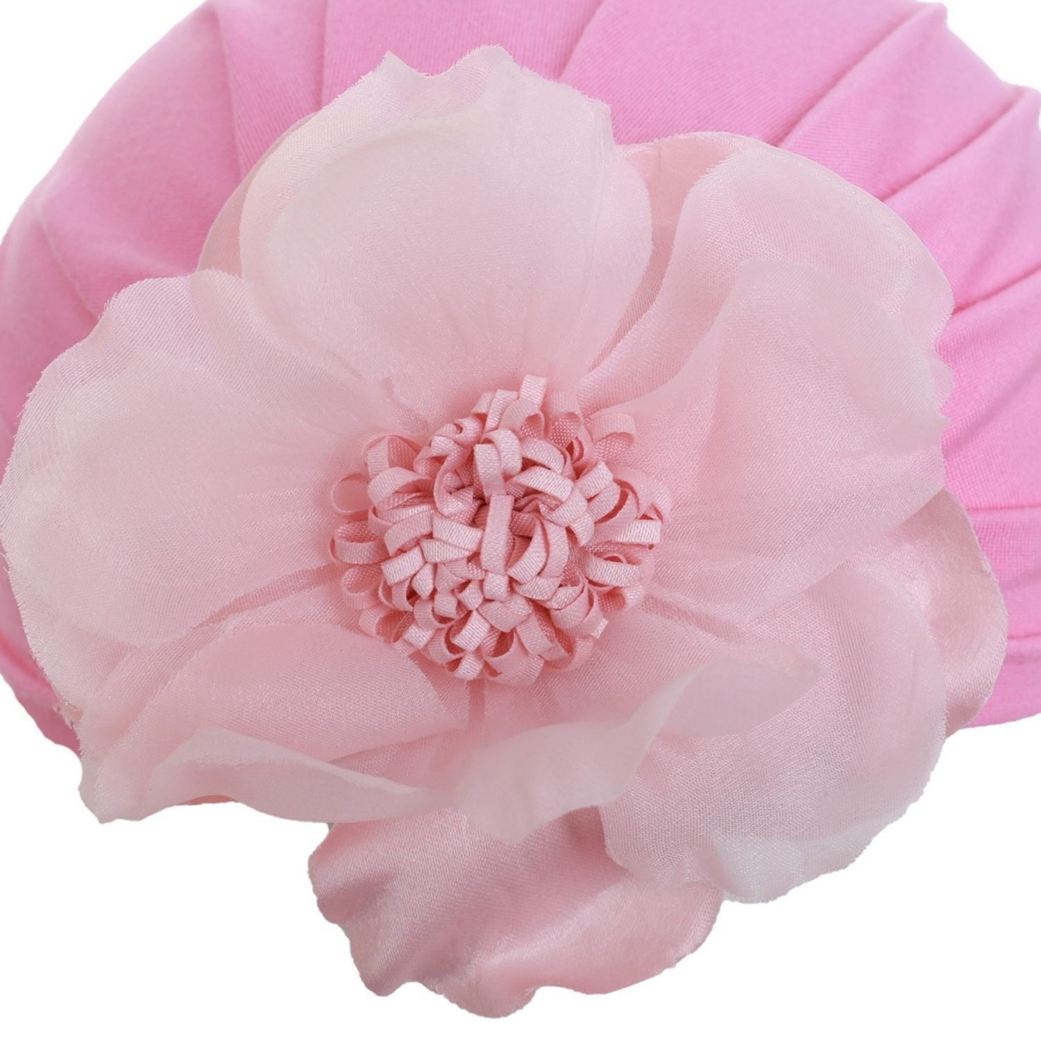 Turban bebe uni cu floare PAMI, CBB-1221-117, 52-54 cm Roz fotografia produsului View 5 L