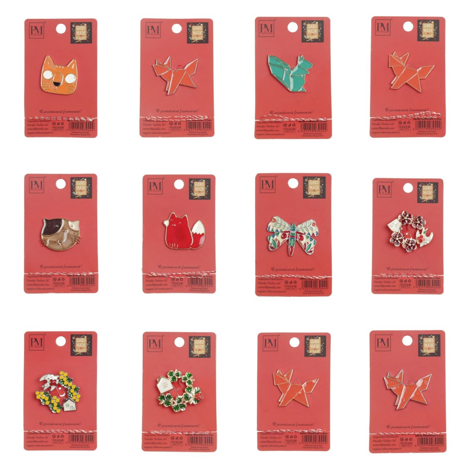 Set 12 brose martisor, PAMI,RV-6 fotografia produsului