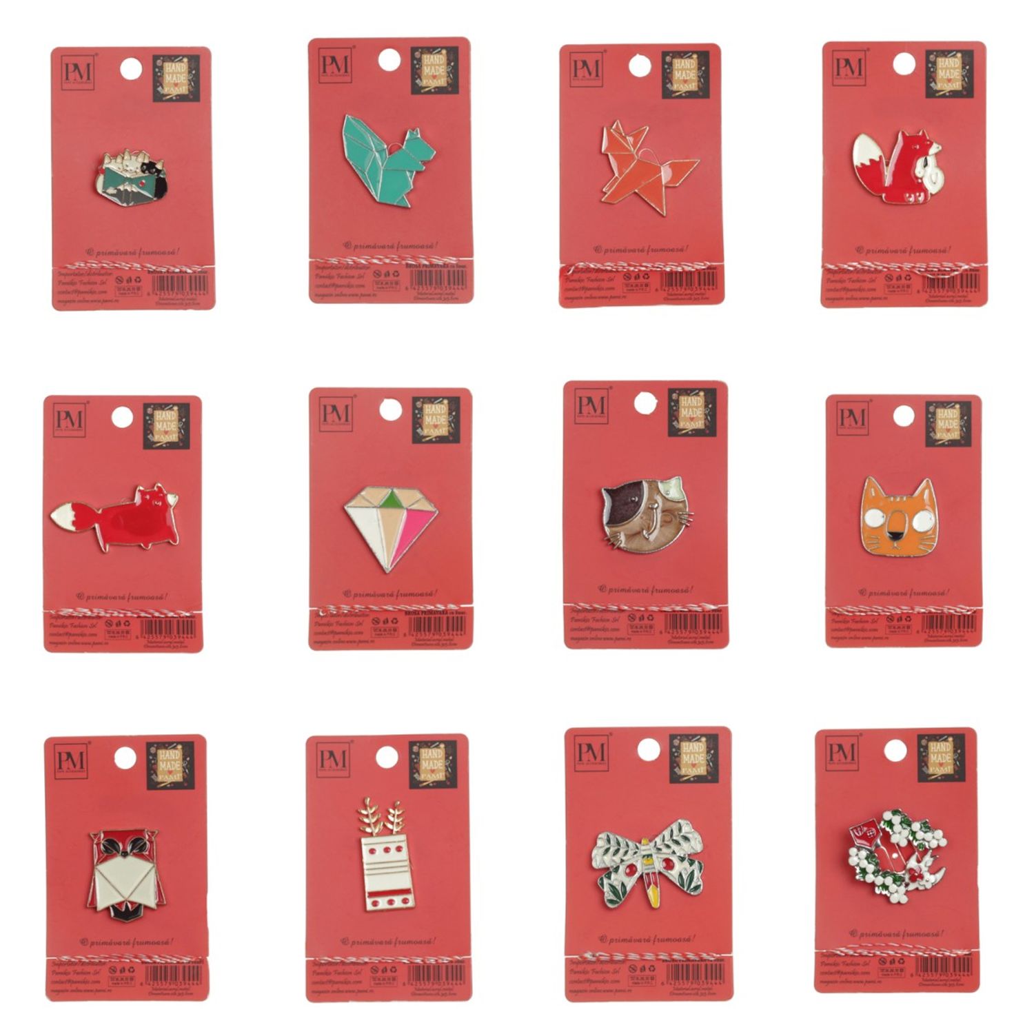 Set 12 brose martisor, PAMI,RV-3 fotografia produsului