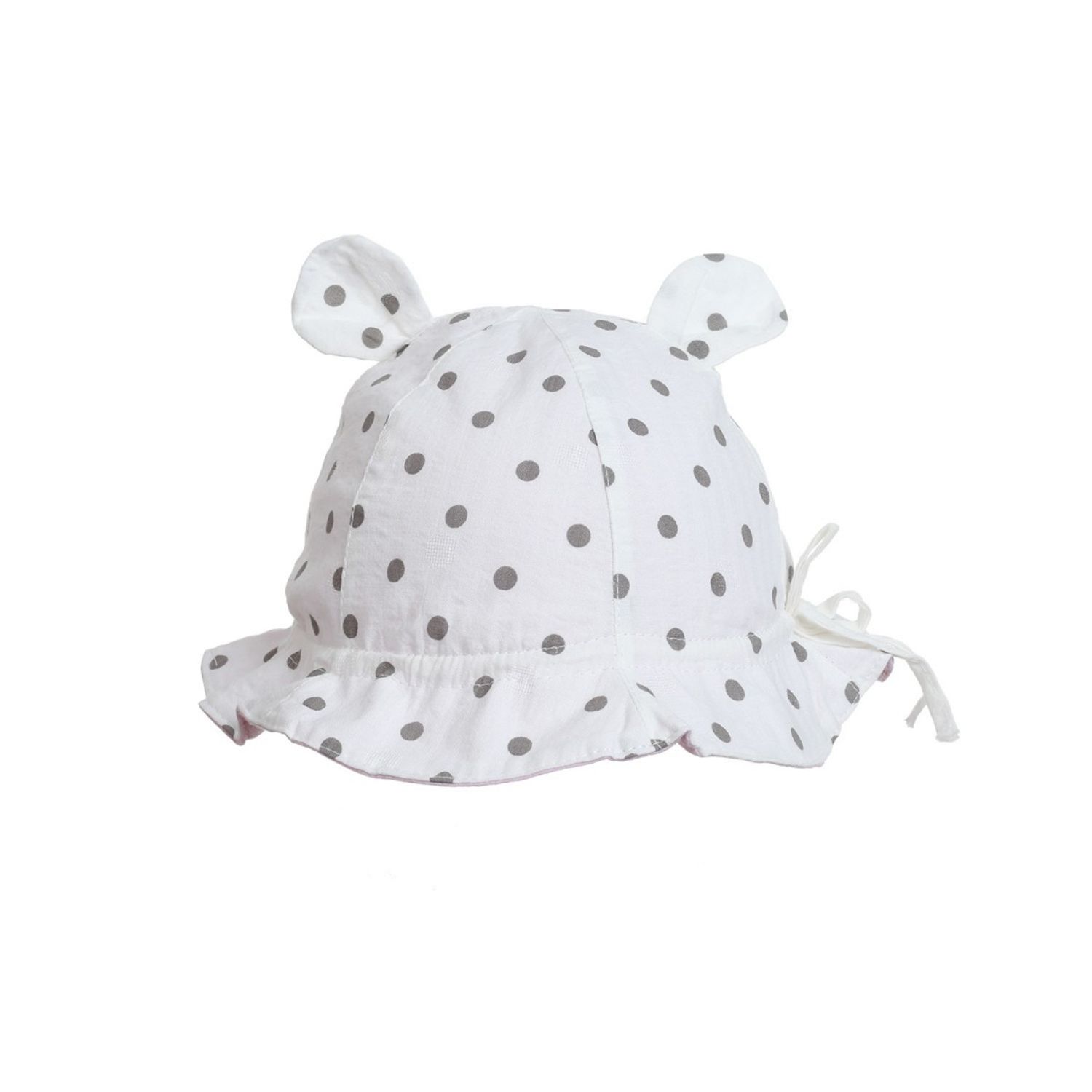 Palarie bebe bumbac PAMI, PBB-1221-154, 50-52 cm Alb fotografia produsului