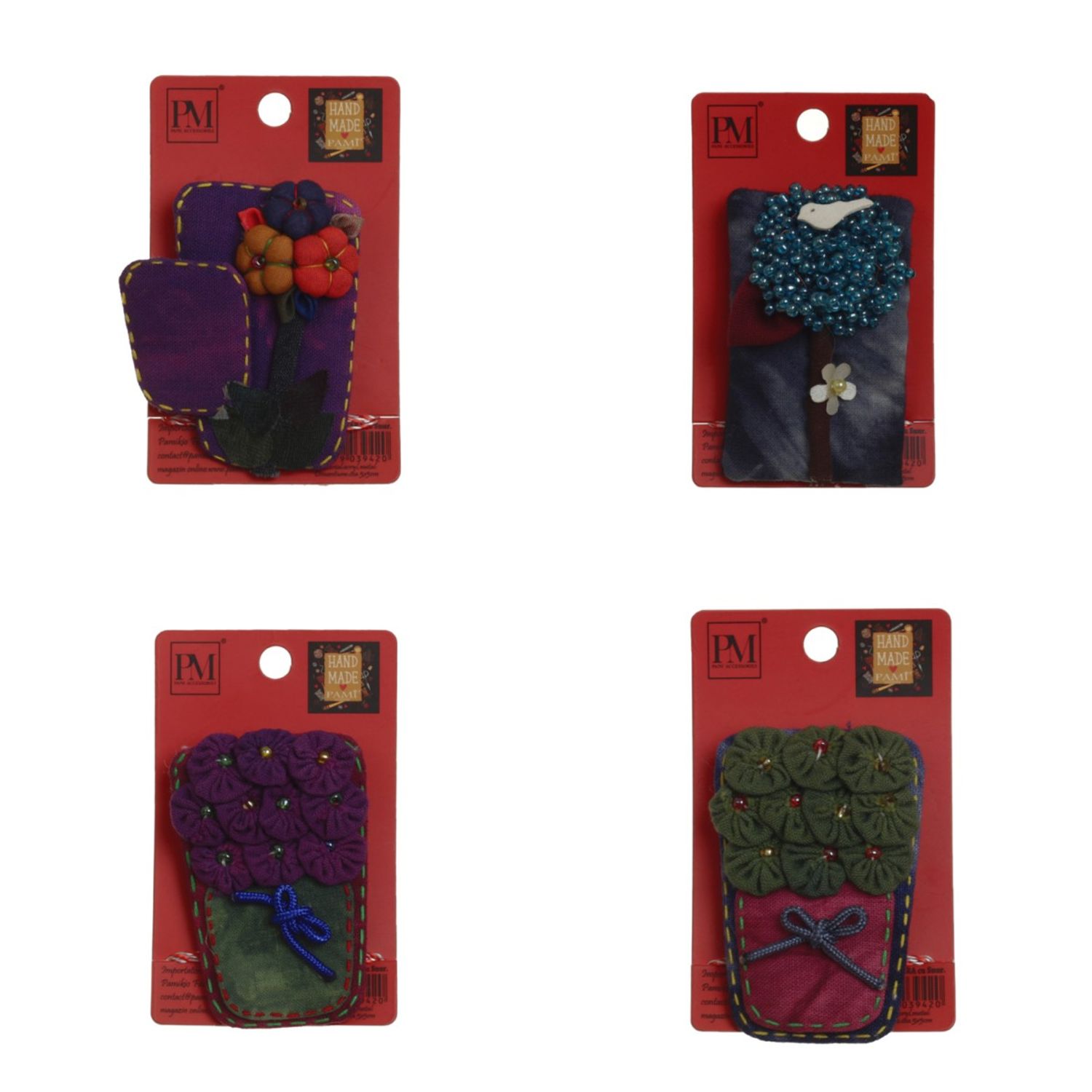 Set 4 martisoare brose handmade, PAMI,MVU-5 fotografia produsului