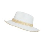 Palarie panama unisex fashion PAMI, PB-1221-274, 57 cm Alb fotografia produsului