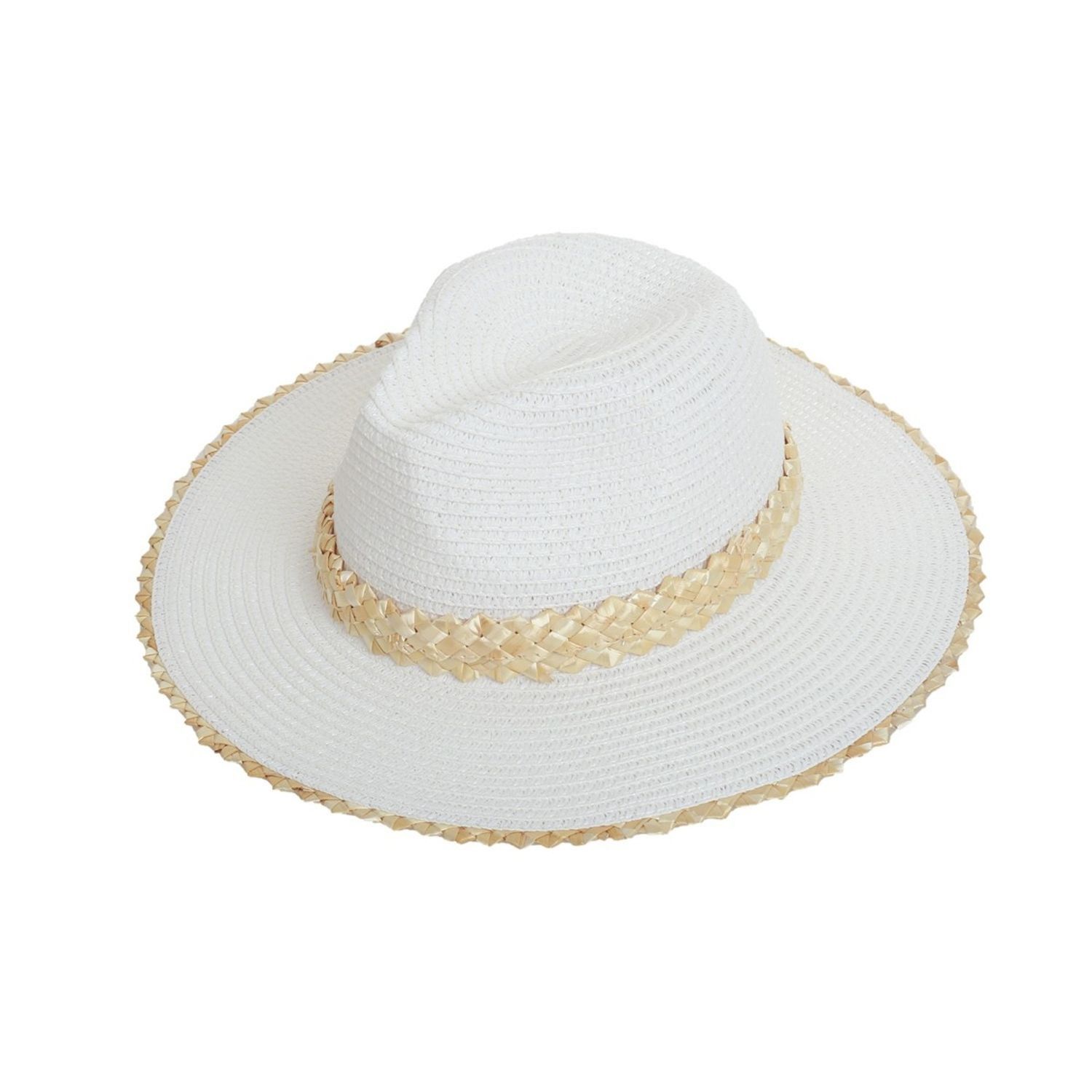 Palarie panama unisex fashion PAMI, PB-1221-274, 57 cm Alb fotografia produsului View 5 L