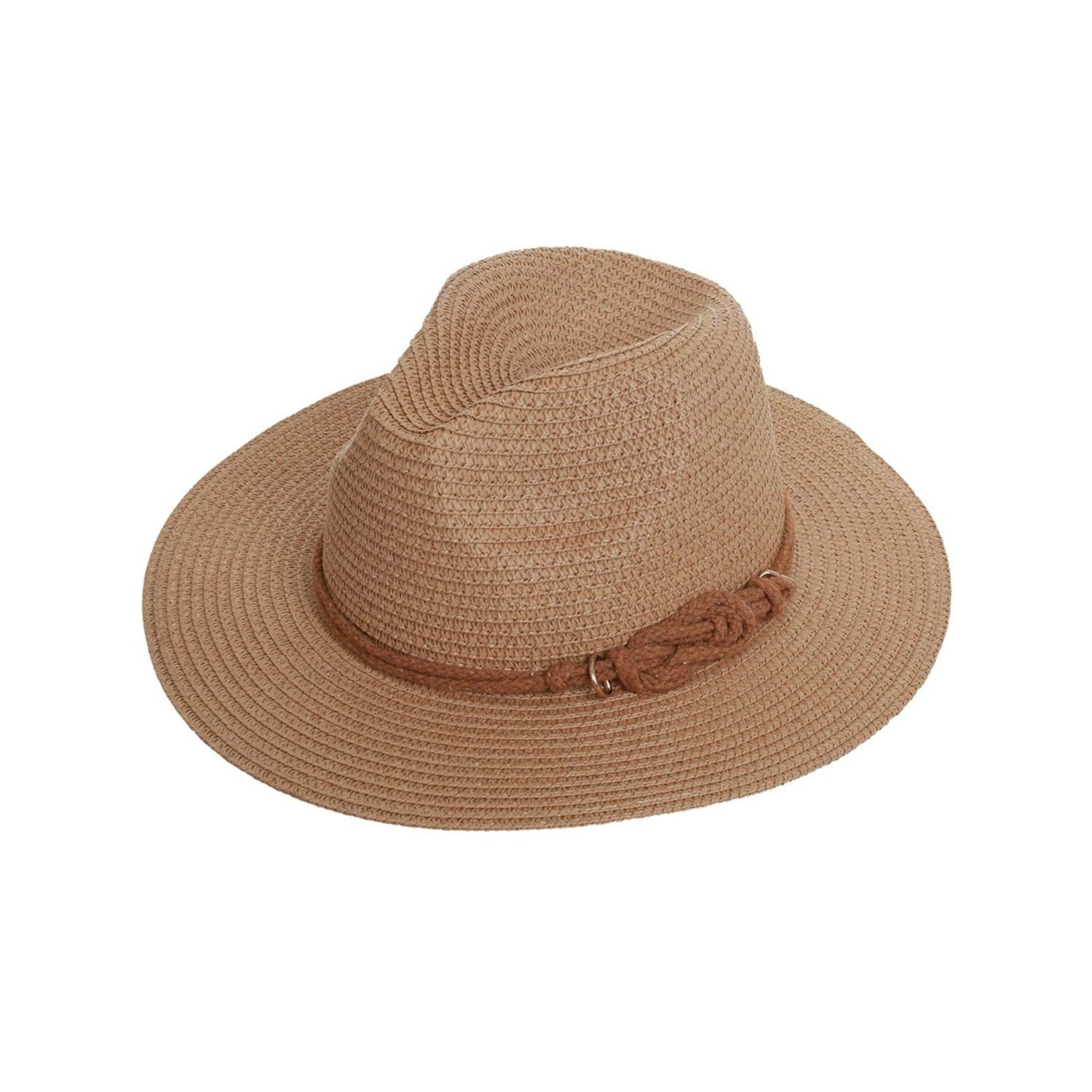 Palarie panama dama snur PAMI, PD-1221-272, 57 cm Camel fotografia produsului View 4 L