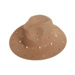 Palarie panama dama cu perla PAMI, PD-1221-270, 57 cm Camel fotografia produsului View 3 S