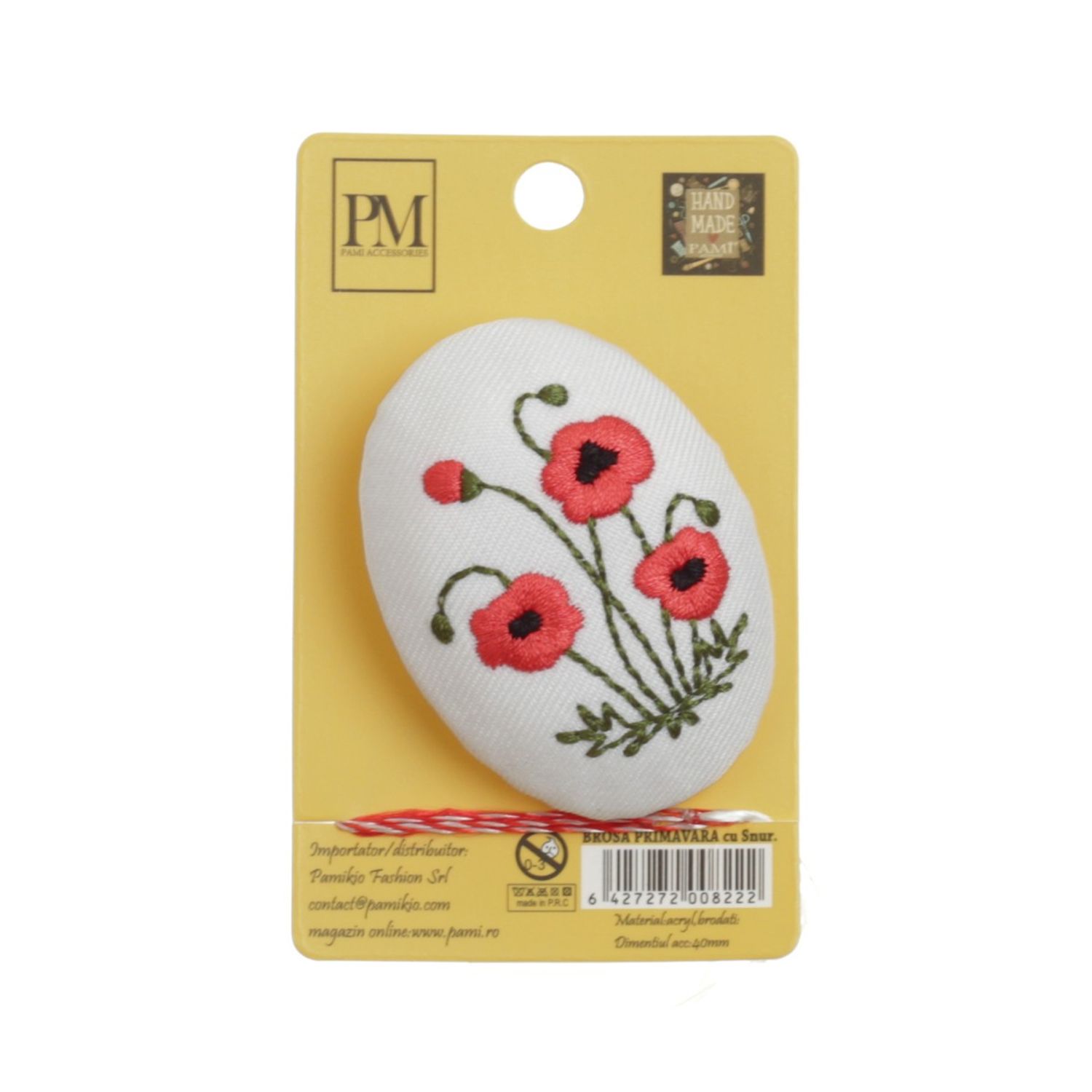 Set 6 martisoare tip brosa brodata, PAMI, VBR-5 fotografia produsului View 2 L