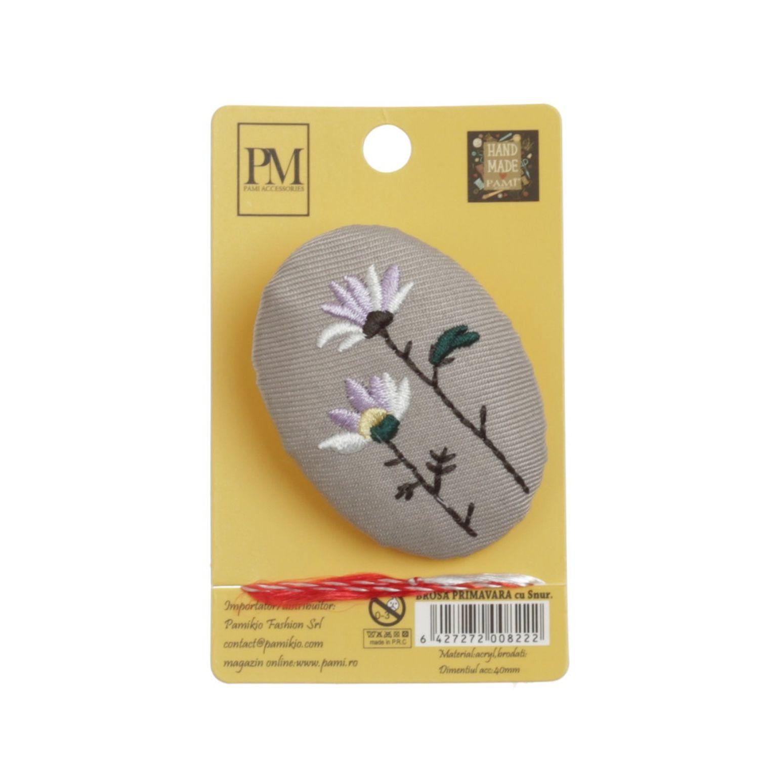 Set 6 martisoare tip brosa brodata, PAMI, VBR-5 fotografia produsului View 3 L