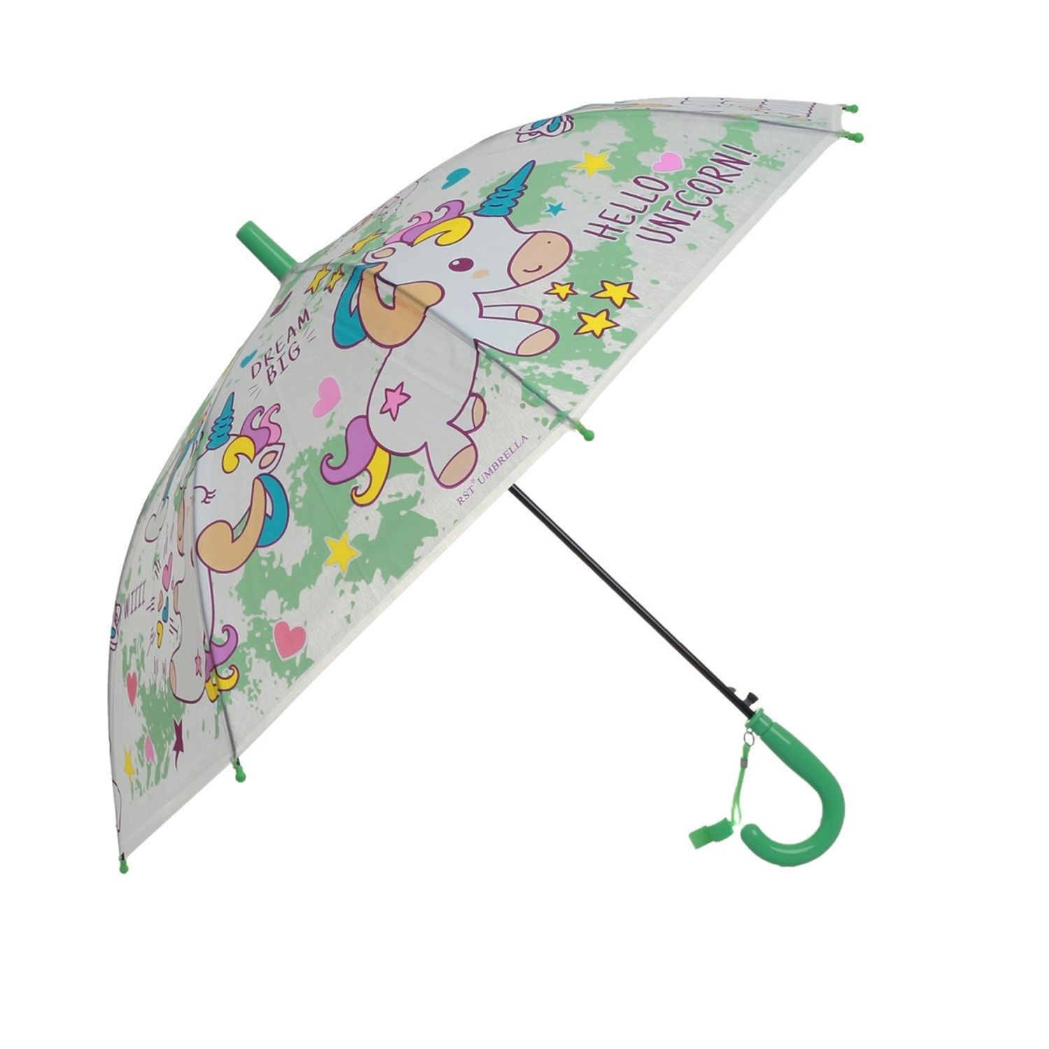 Umbrela lunga pvc automata-copii PAMI, U-S621-340, 50 cm, 8 spite Verde fotografia produsului