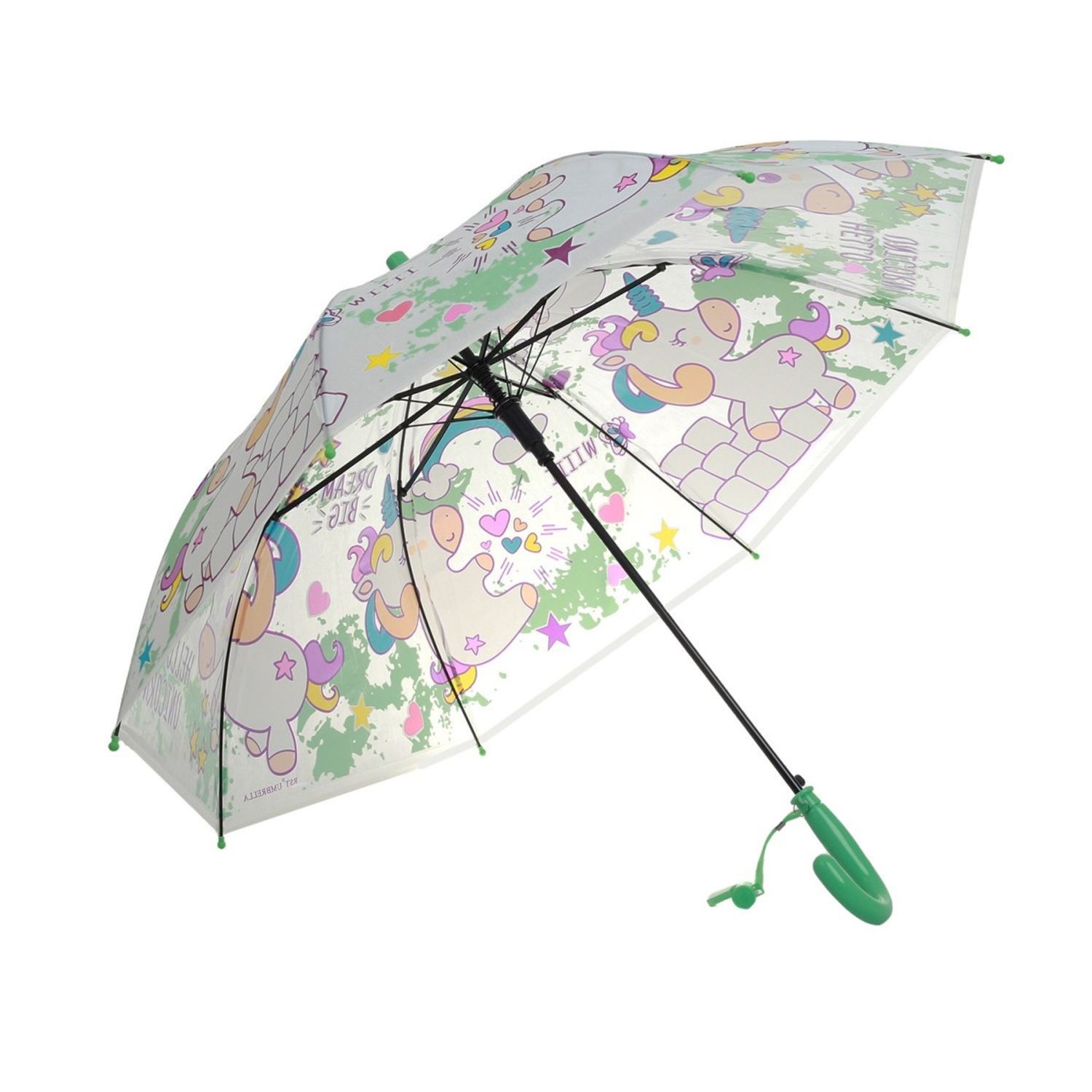 Umbrela lunga pvc automata-copii PAMI, U-S621-340, 50 cm, 8 spite Verde fotografia produsului View 4 L