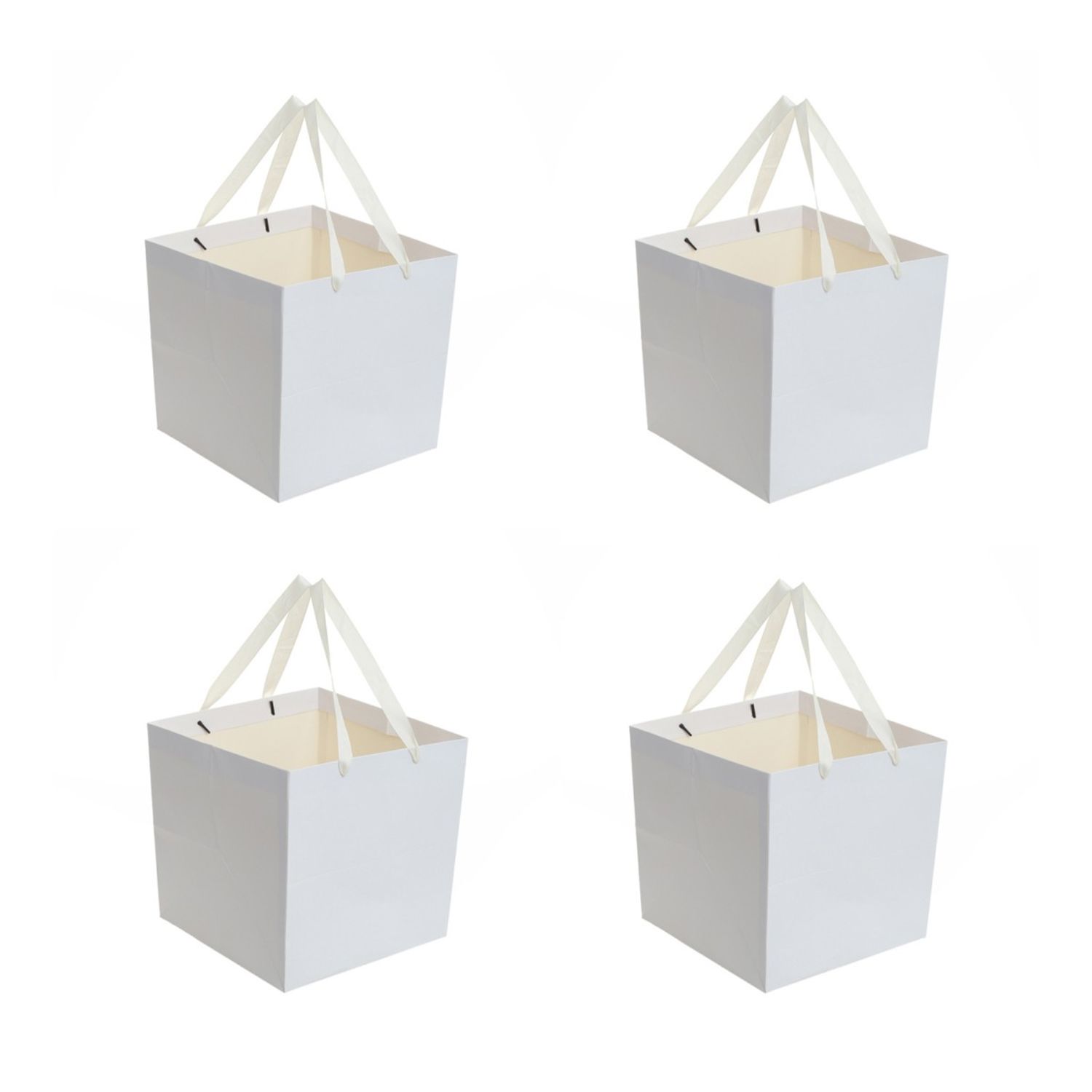 Set de 4 pungi cadou PAMI, PC-621-42L, 28x30x30 cm, Alb fotografia produsului