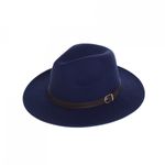 Palarie fedora din stofa, PAMI, PD-0522-72, 57 cm Bleumarin fotografia produsului View 3 S