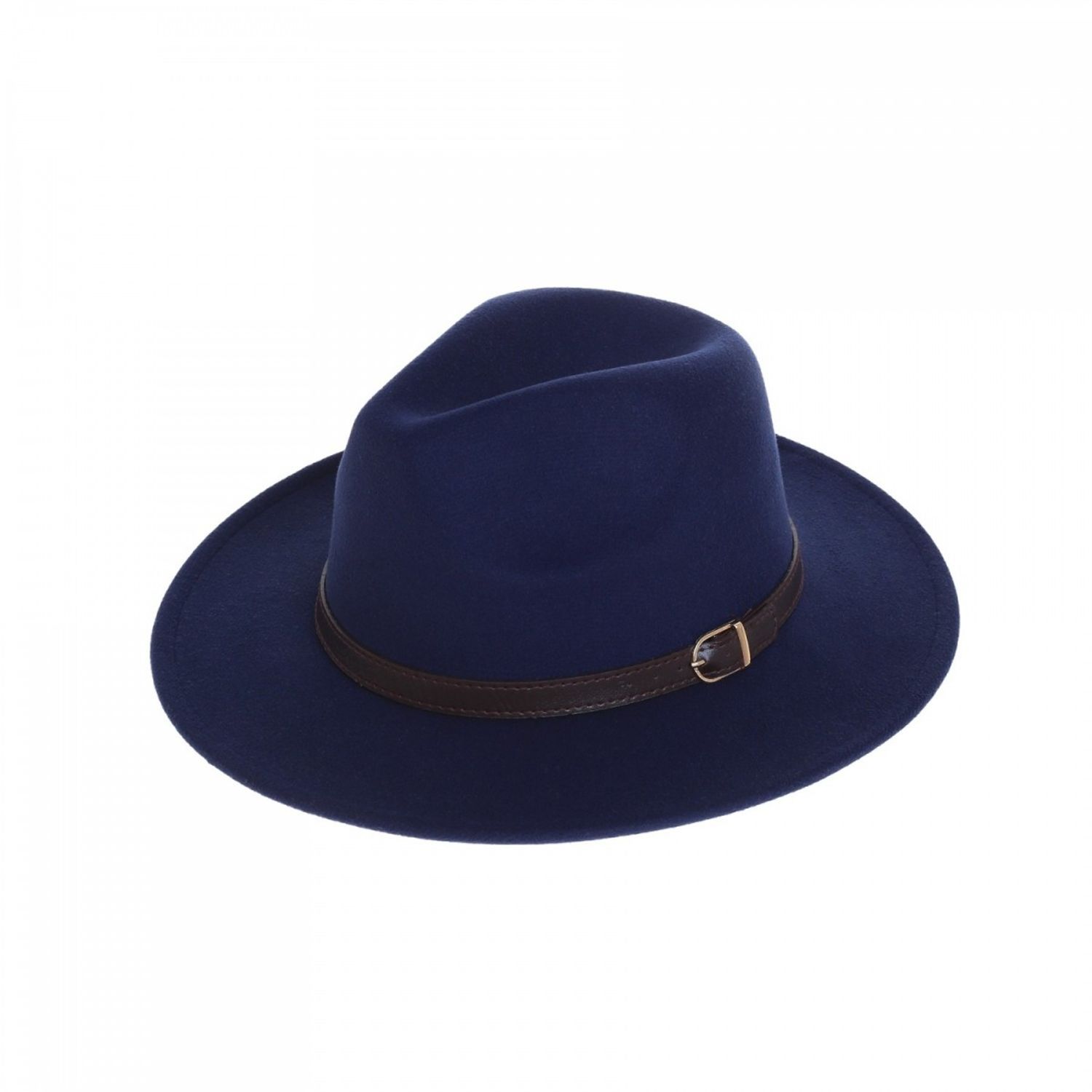 Palarie fedora din stofa, PAMI, PD-0522-72, 57 cm Bleumarin fotografia produsului View 3 L