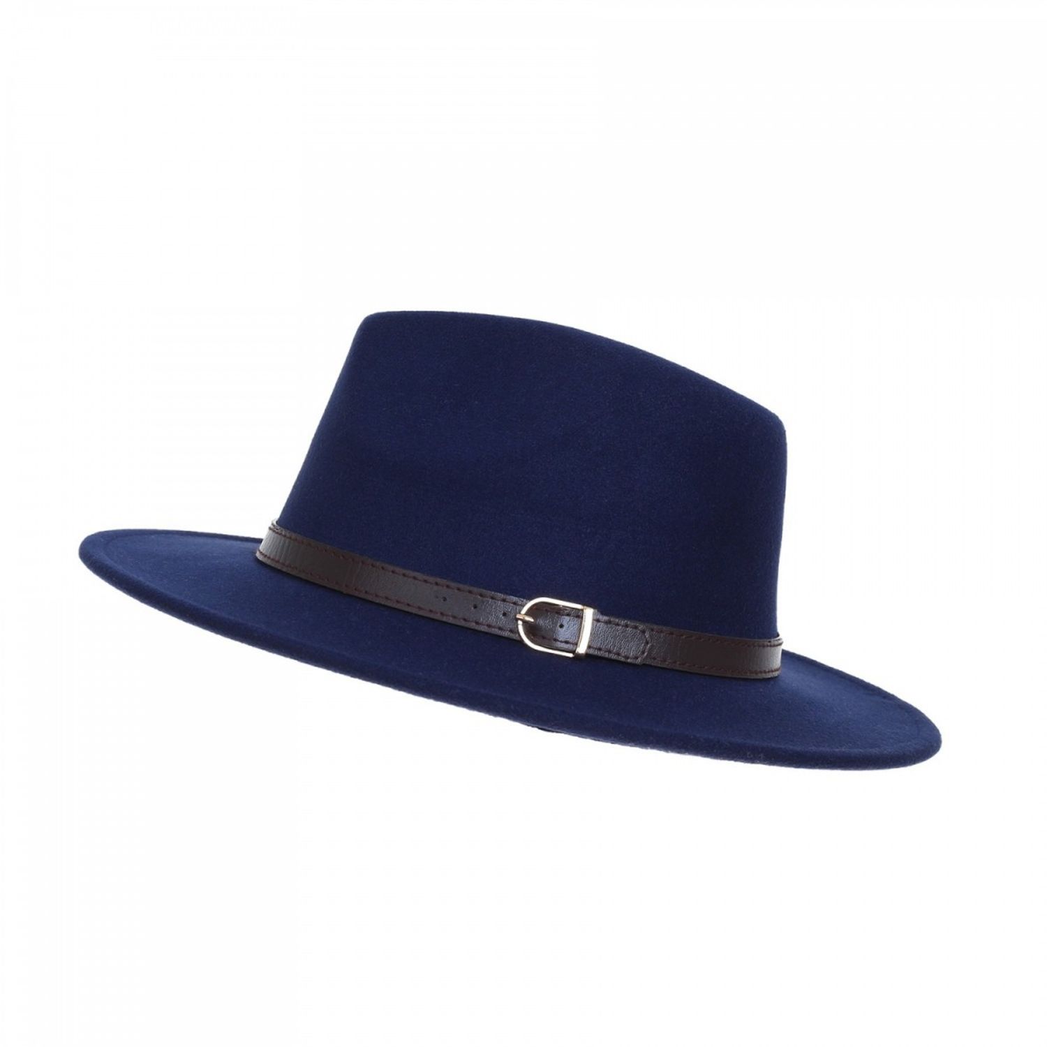 Palarie fedora din stofa, PAMI, PD-0522-72, 57 cm Bleumarin fotografia produsului