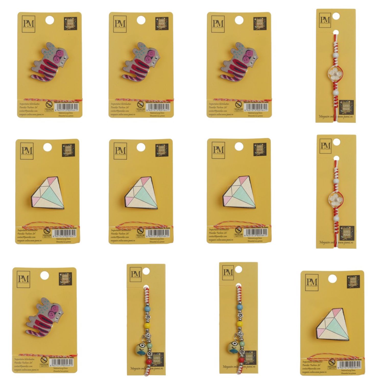 Set martisoare, 4 bratari si 8 brose,  PAMI, BR-BRA-7 fotografia produsului