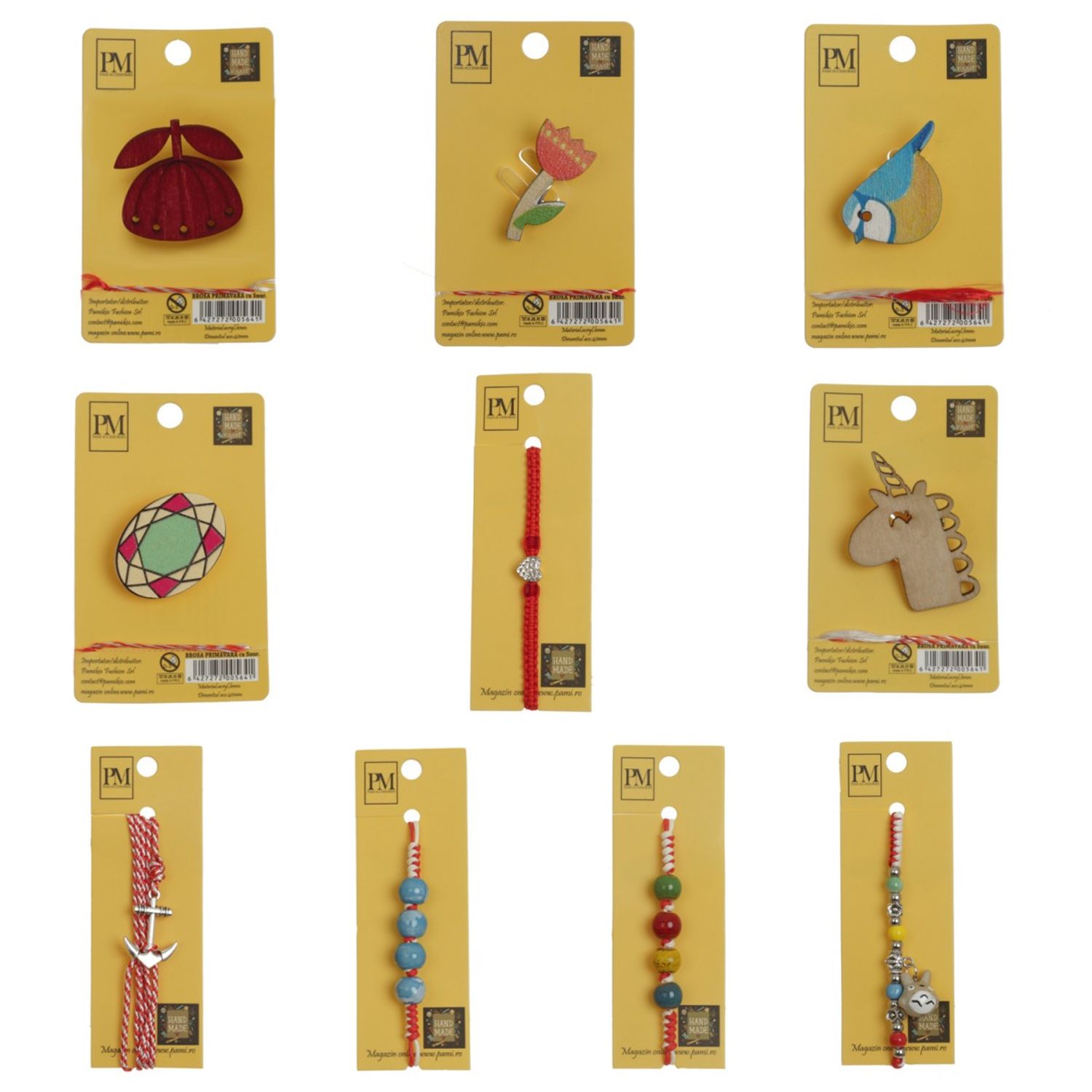 Set martisoare, 5 bratari si 5 brose,  PAMI, BR-BRA-4 fotografia produsului