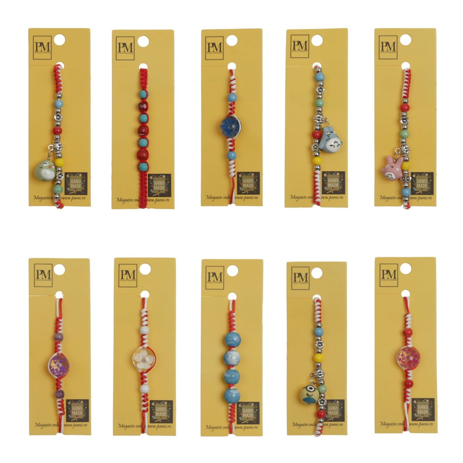 Set 10 martisoare tip bratara, PAMI, BRA-1 fotografia produsului