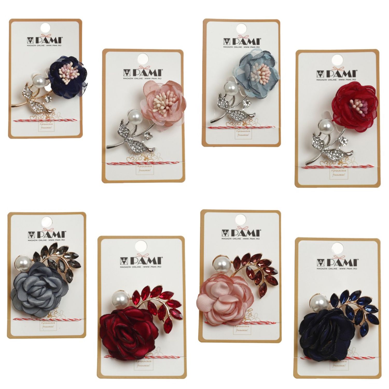 Set 8 brose martisor, PAMI,BRO-T18-T20 fotografia produsului