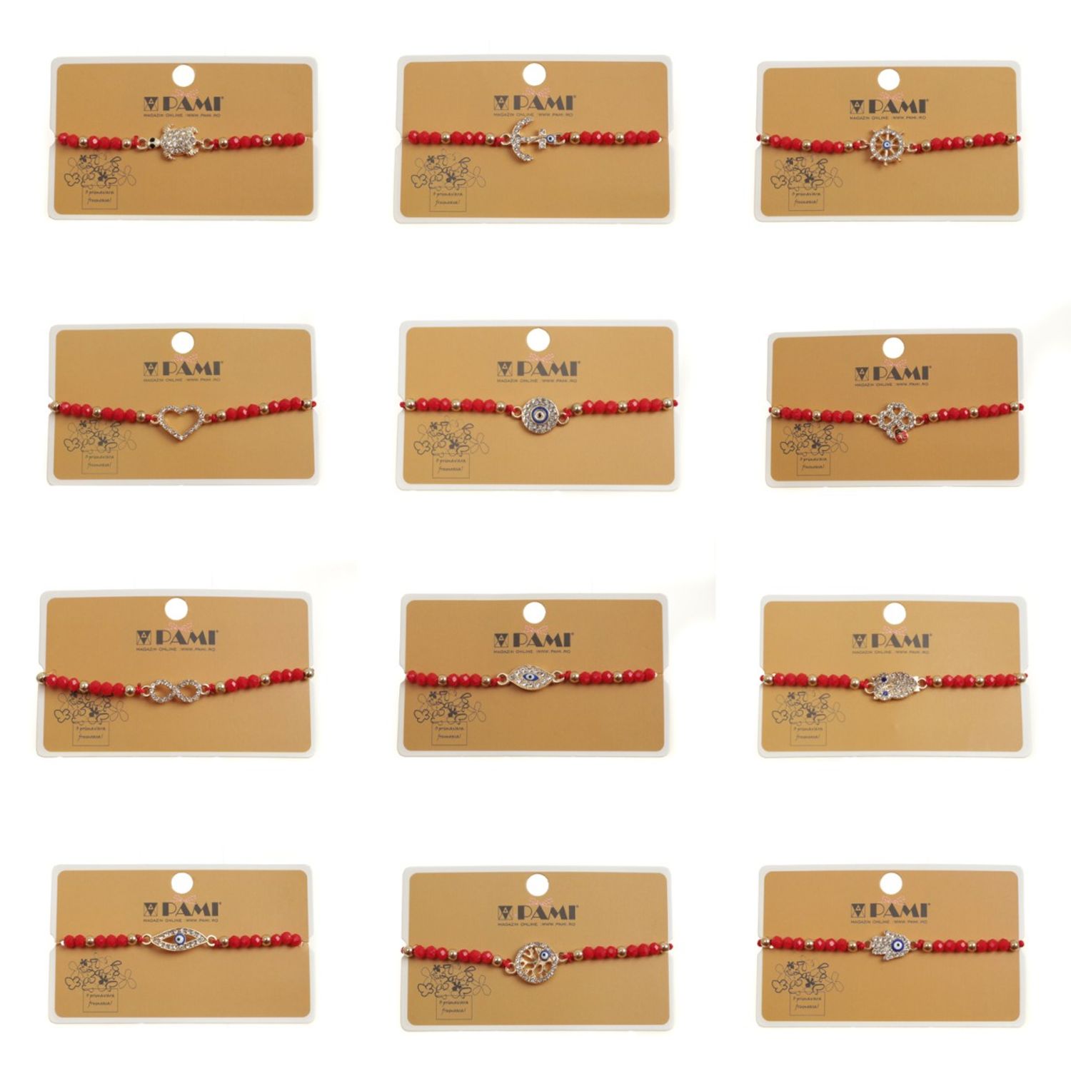 Set 12 bratari martisor, PAMI,BRA-B28 fotografia produsului