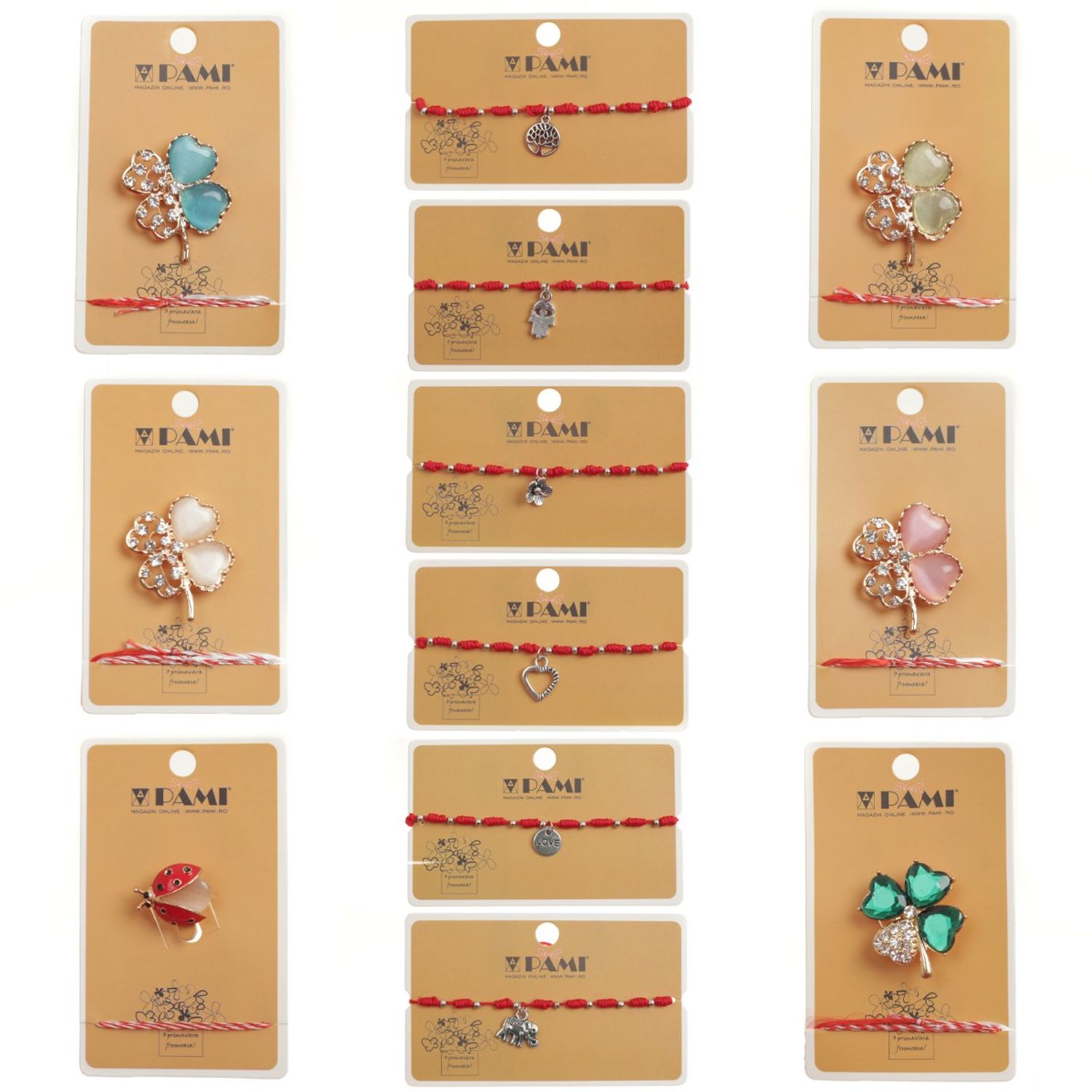 Set martisoare 6 bratari si 6 brose, PAMI,B38-B21-27 fotografia produsului