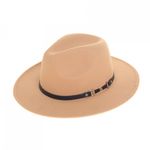 Palarie fedora din stofa, PAMI, PD-0522-64, 58 cm Bej fotografia produsului View 3 S