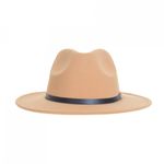 Palarie fedora din stofa, PAMI, PD-0522-64, 58 cm Bej fotografia produsului View 2 S