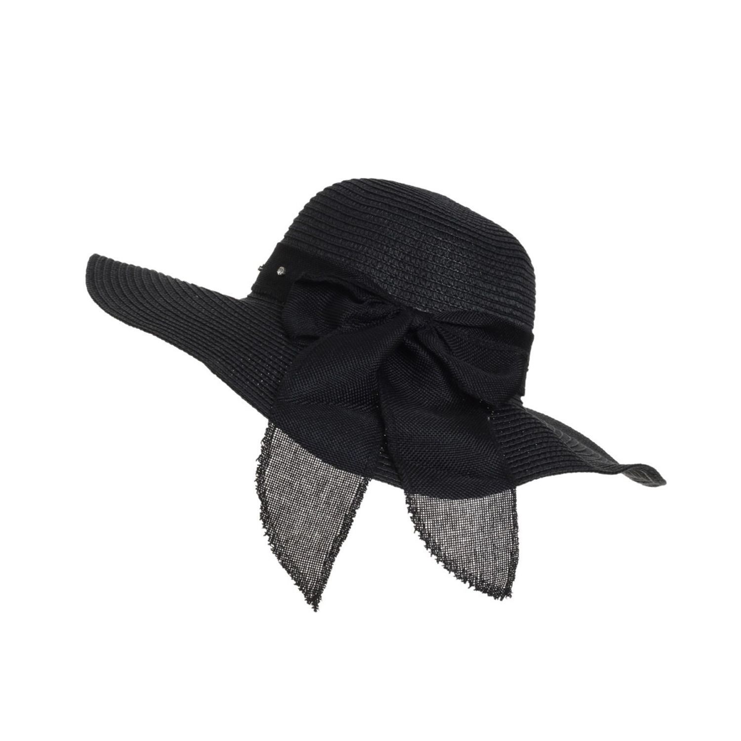 Palarie plaja dama  PAMI, PD-1221-260, 57 cm Negru fotografia produsului