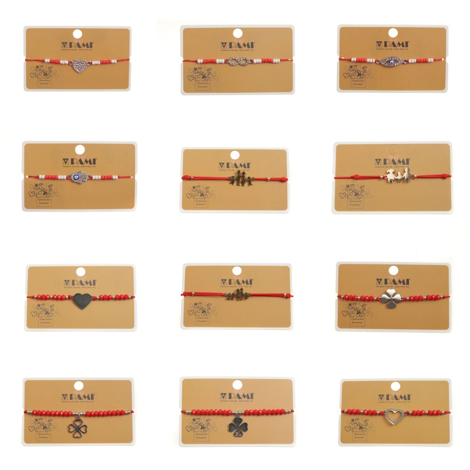 Set 12 bratari martisor, PAMI,BRA-B32-34 fotografia produsului