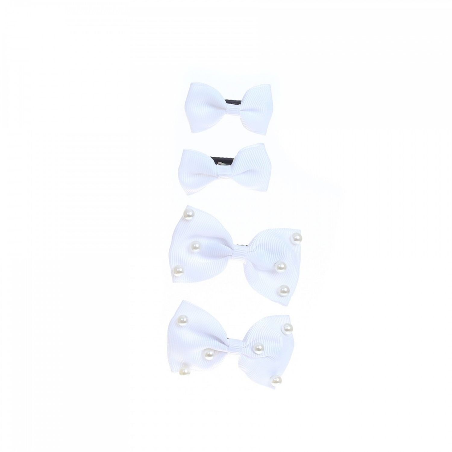 Set 4 clesti pentru par, PAMI, PC-0522-40, 8 cm Alb fotografia produsului View 2 L