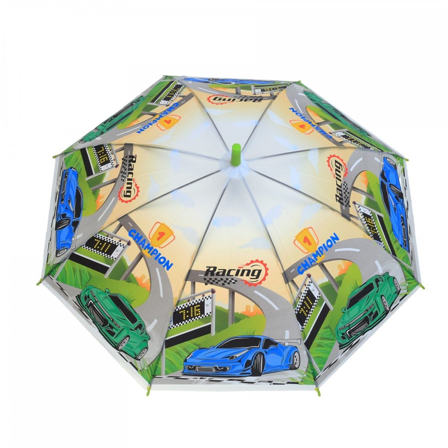 Umbrela lunga pvc automata pentru copii PAMI, UC-0522-10, 50 cm-8 spite Verde fotografia produsului View 2 L