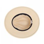 Palarie fedora din stofa, PAMI, PD-0522-64, 58 cm Crem fotografia produsului View 3 S
