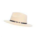 Palarie fedora din stofa, PAMI, PD-0522-64, 58 cm Crem fotografia produsului