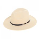 Palarie fedora din stofa, PAMI, PD-0522-64, 58 cm Crem fotografia produsului View 4 S