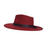 Palarie fedora din stofa, PAMI, PD-0522-52, 58 cm Rosu fotografia produsului