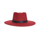 Palarie fedora din stofa, PAMI, PD-0522-52, 58 cm Rosu fotografia produsului View 2 S