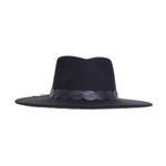Palarie fedora din stofa, PAMI, PD-0522-52, 58 cm Negru fotografia produsului View 2 S