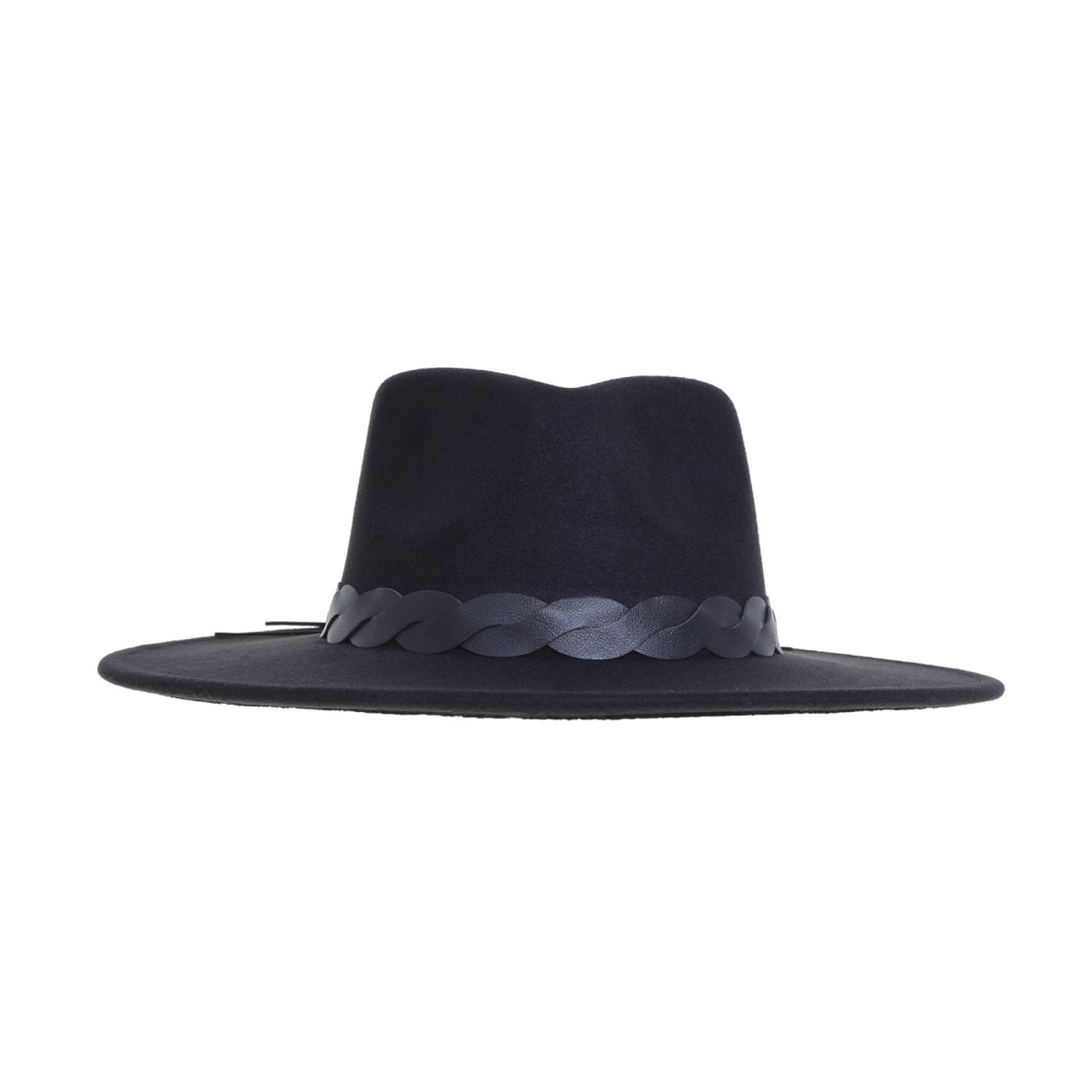 Palarie fedora din stofa, PAMI, PD-0522-52, 58 cm Negru fotografia produsului View 2 L