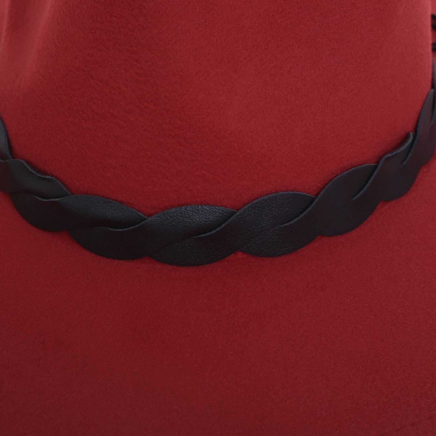Palarie fedora din stofa, PAMI, PD-0522-52, 58 cm Rosu fotografia produsului View 4 L