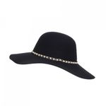 Palarie floppy din stofa, PAMI, PD-0522-45, 57 cm Negru fotografia produsului