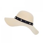 Palarie floppy din stofa, PAMI, PD-0522-62, 57 cm Crem fotografia produsului