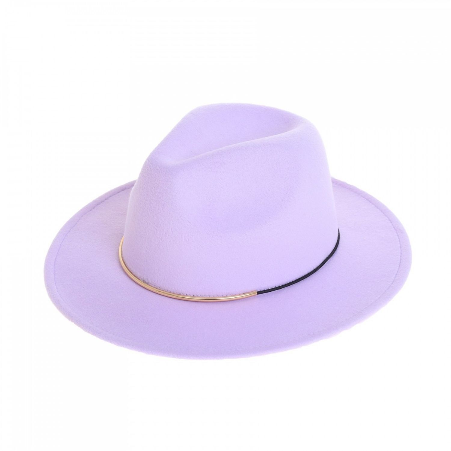 Palarie fedora din stofa, PAMI, PD-0522-60, 58 cm Mov fotografia produsului View 4 L