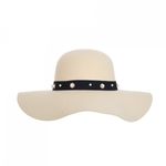 Palarie floppy din stofa, PAMI, PD-0522-62, 57 cm Crem fotografia produsului View 2 S