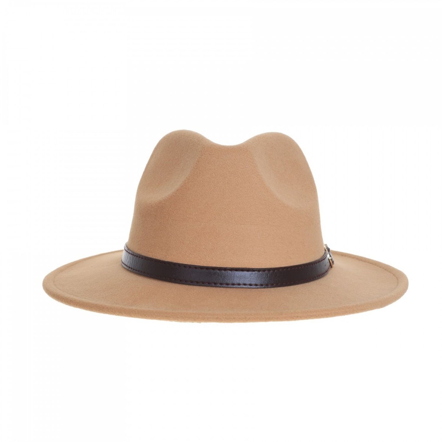 Palarie fedora din stofa, PAMI, PD-0522-72, 57 cm Bej fotografia produsului View 2 L