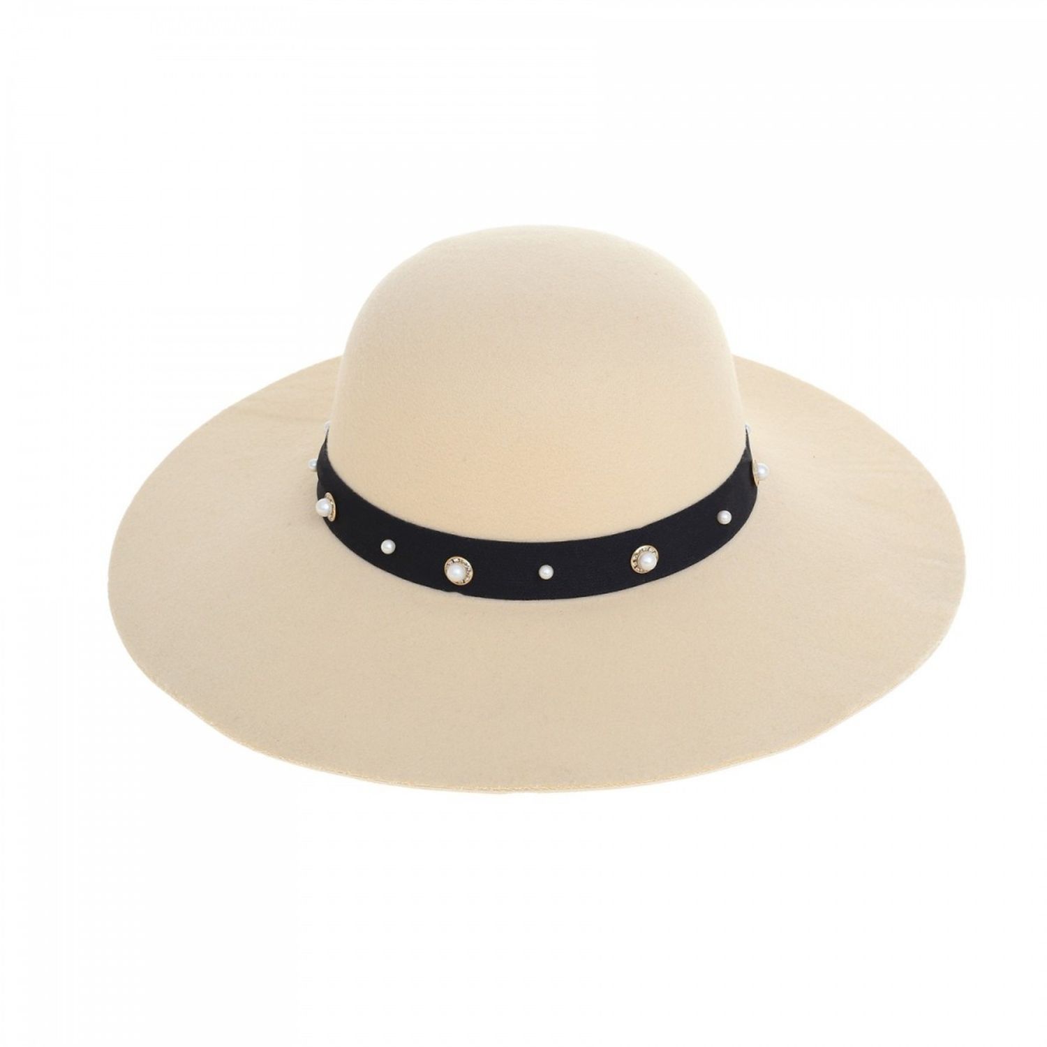 Palarie floppy din stofa, PAMI, PD-0522-62, 57 cm Crem fotografia produsului View 5 L