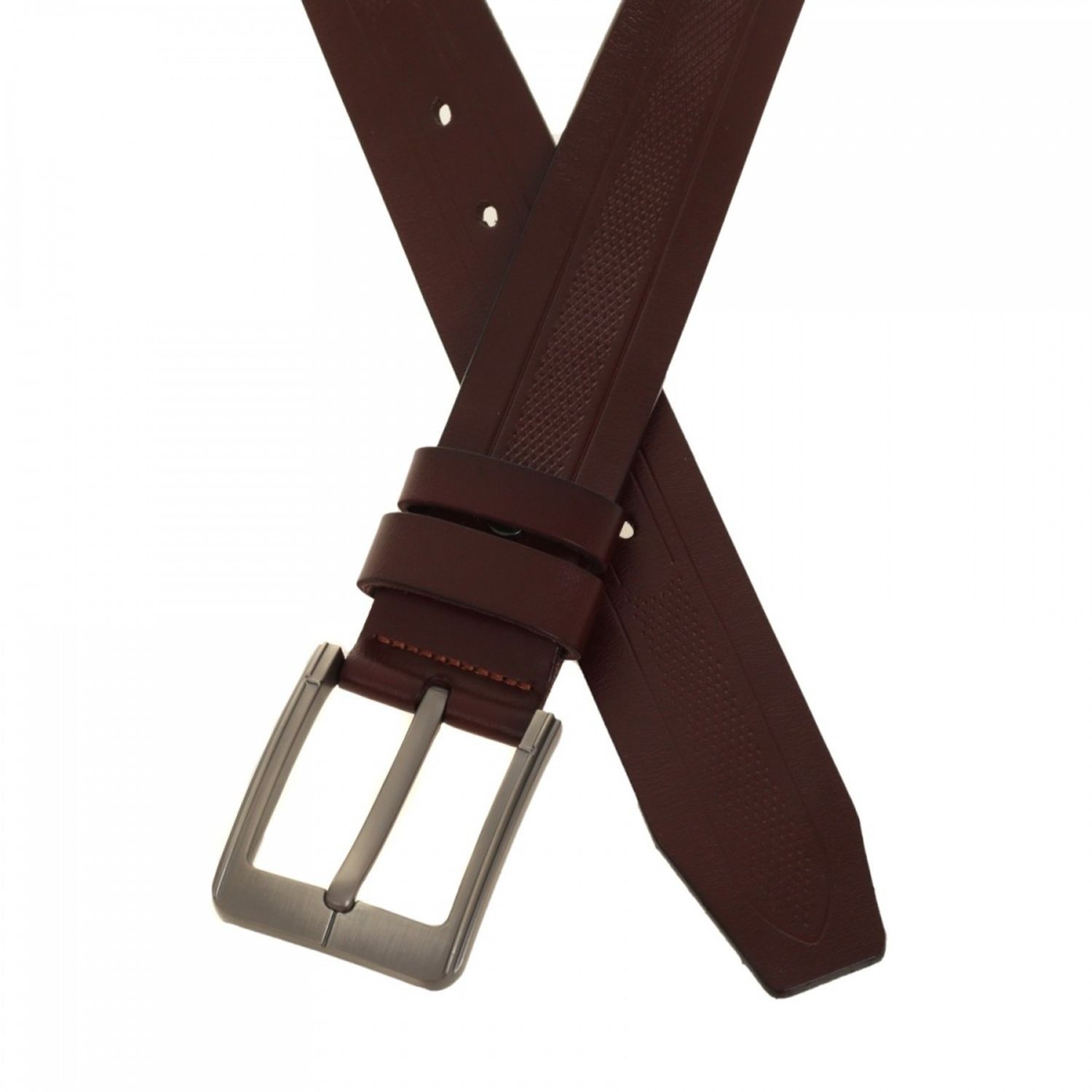 Curea din piele pentru barbati, PAMI,CRB-0922-174-Grena, 95 cm fotografia produsului View 2 L