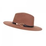 Palarie fedora din stofa, PAMI, PD-0522-49, 57 cm Maro fotografia produsului