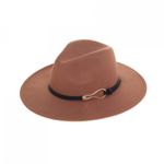 Palarie fedora din stofa, PAMI, PD-0522-49, 57 cm Maro fotografia produsului View 4 S