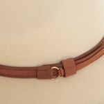Palarie fedora din stofa, PAMI, PD-0522-46, 58 cm Crem fotografia produsului View 3 S